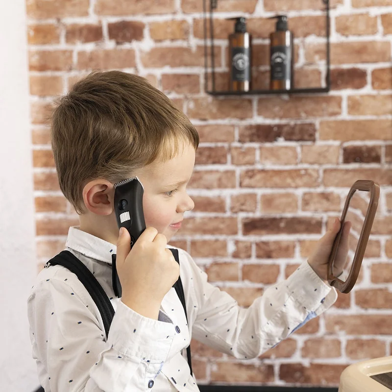 Salon coafura pentru copii Smoby Barber Shop, Barber and Cut negru [7]