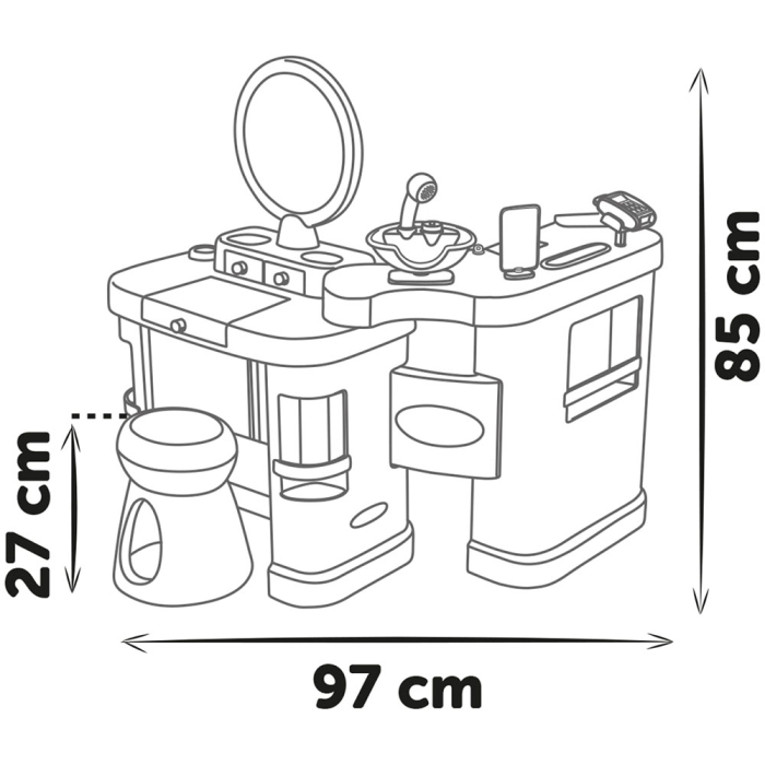 Salon de infrumusetare Smoby My Beauty Center roz cu 26 accesorii 3 ani + [5]