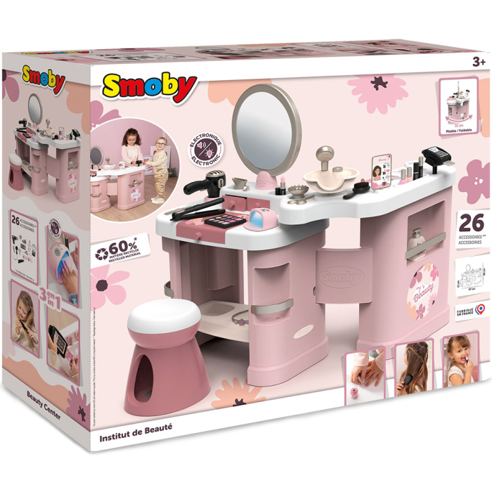Salon de infrumusetare Smoby My Beauty Center roz cu 26 accesorii 3 ani + [6]