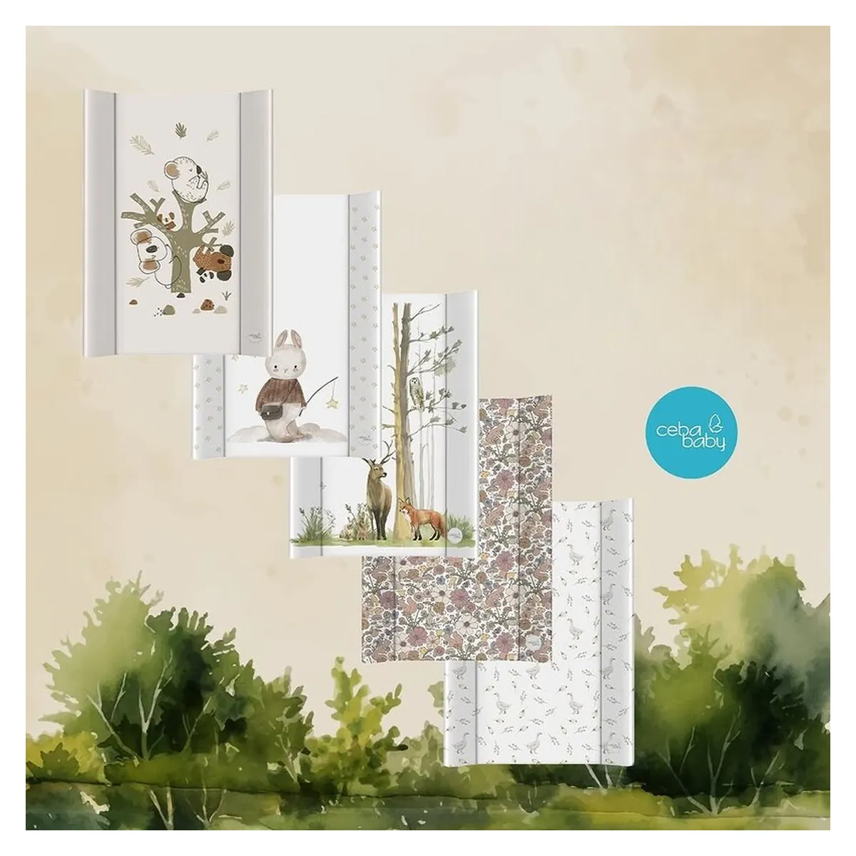 Saltea de infasat, Ceba Baby, Basic, 50x70 cm, Atasabila la patut, Fara BPA, 0 luni+, Koala [6]