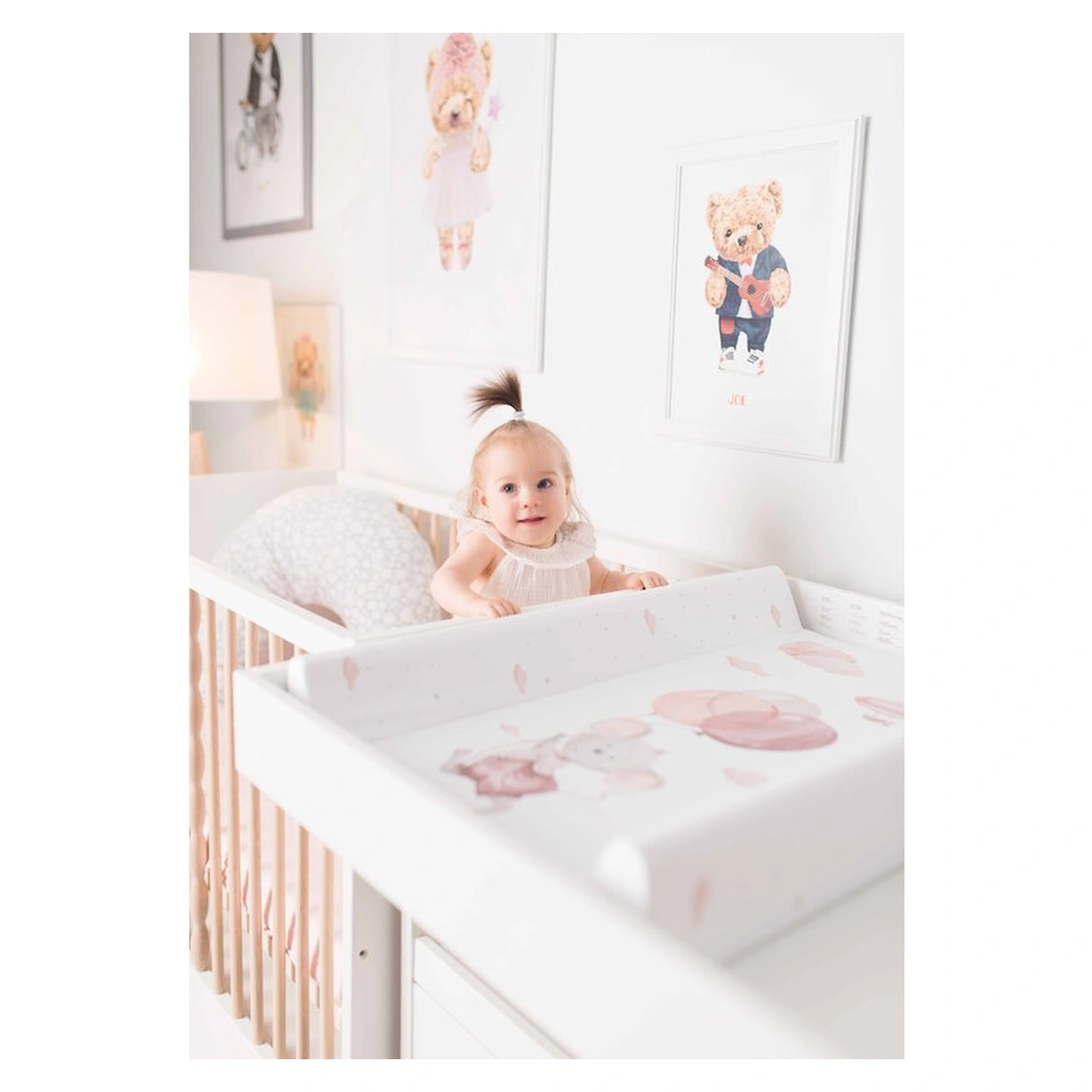 Saltea de infasat, Ceba Baby, Basic, 50x70 cm, Atasabila la patut, Fara BPA, 0 luni+, Mouse [7]