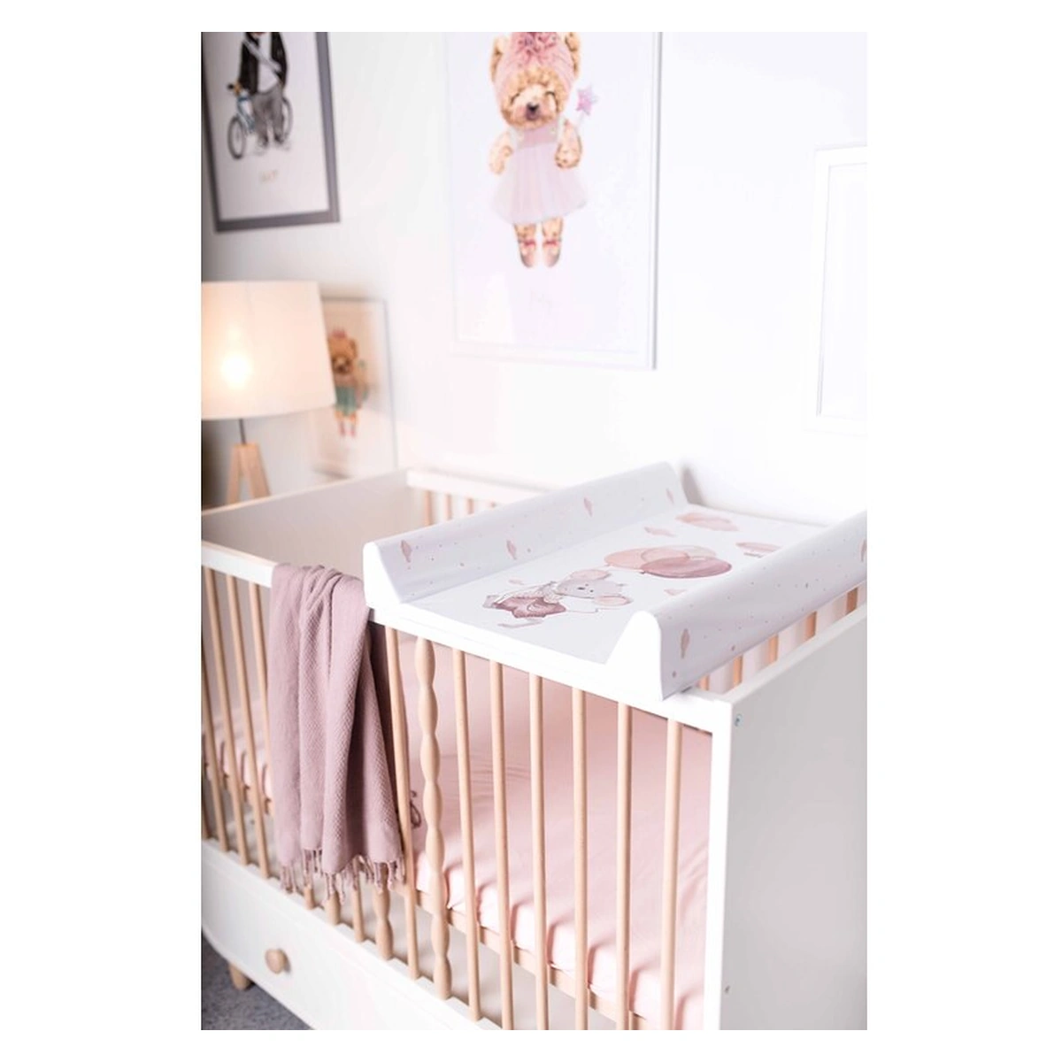 Saltea de infasat, Ceba Baby, Basic, 50x70 cm, Atasabila la patut, Fara BPA, 0 luni+, Mouse [6]