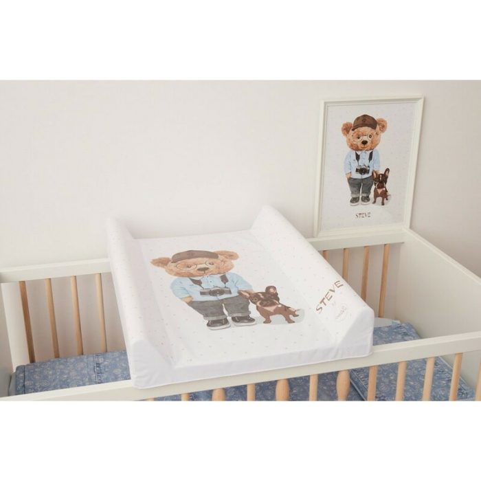 Saltea de infasat, Ceba Baby, Confort, 50x70 cm, Atasabila la patut, Fara BPA, 0 luni+, Fluffy Puffy Bart [4]