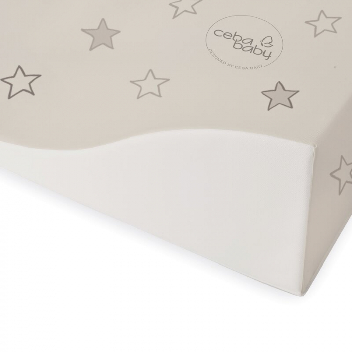 Saltea de infasat, Ceba Baby, Cosy, Moale, Cu taliometru, 50 x 70 cm, 0-12 luni, Beige Stars [3]