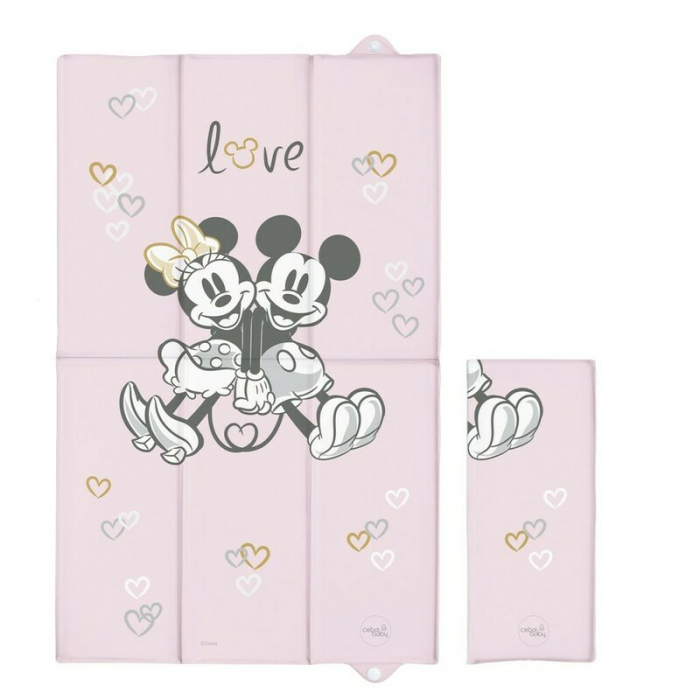 Saltea de infasat, Ceba Baby, Disney, Pliabila, 50 x 80 cm, Minnie & Mickey Pink [1]