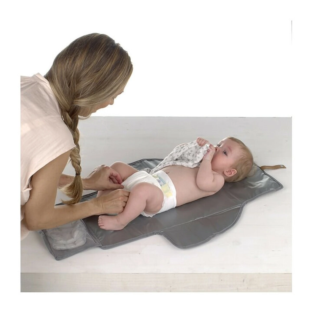 Saltea de infasat, Jane, Pliabila, Moale, 20.5 x 17 x 30 cm, Dim Grey [2]