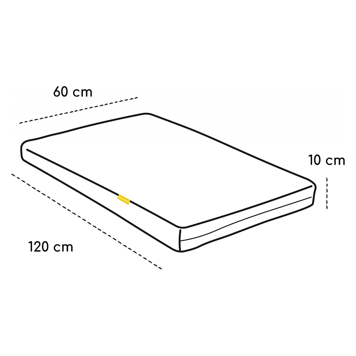 Saltea din spuma copii Skiddou Jens, 120x60x10 cm [3]