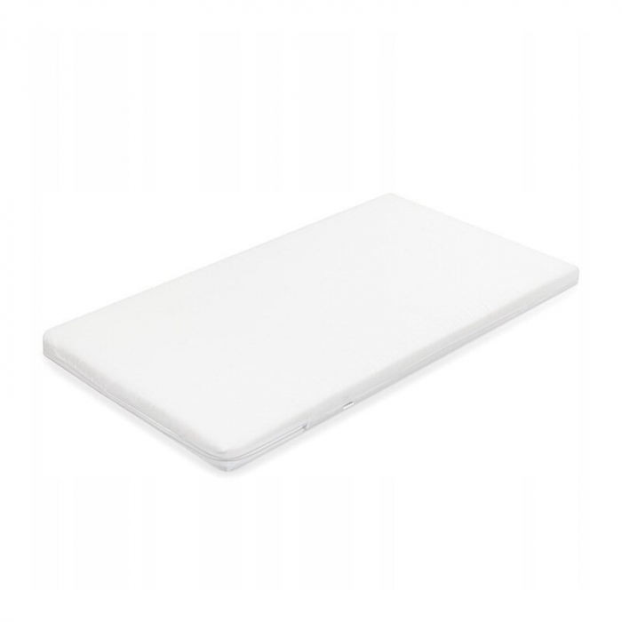 Saltea patut bebe, New Baby, 90x40x7 cm, Din spuma si cocos, Cu husa detasabila, Din bumbac, Alb [2]