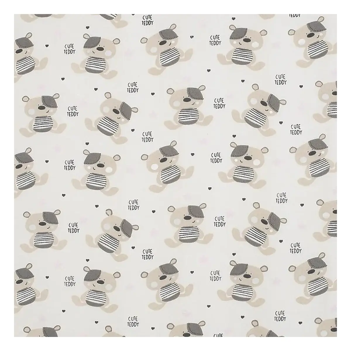 Saltea patut bebe, New Baby, Teddy Bear, Din spuma, Cu husa detasabila, 120x60x5 cm, 0 luni+, Multicolor [3]