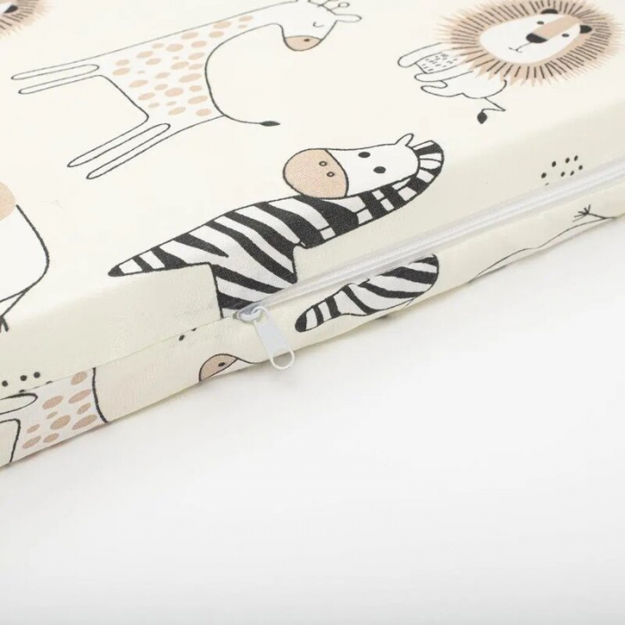 Saltea patut bebe, New Baby, Teddy Bear, Din spuma, Cu husa detasabila, 120x60x5 cm, 0 luni+, Multicolor [3]