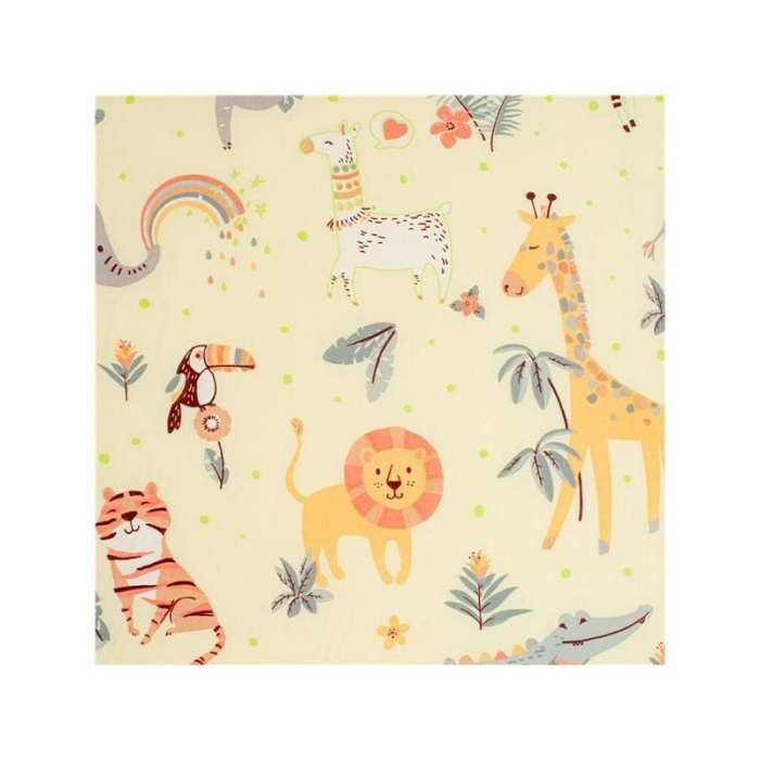 Saltea patut bebe, New Baby, Zoo, Din spuma, Cu husa detasabila, 120x60x5 cm, 0 luni+, Multicolor [2]