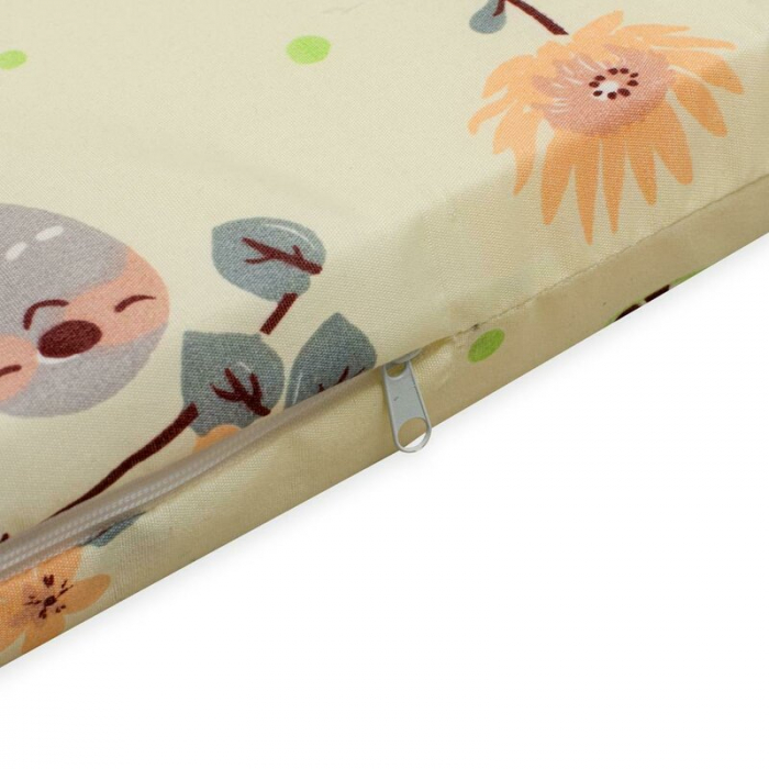 Saltea patut bebe, New Baby, Zoo, Din spuma, Cu husa detasabila, 120x60x5 cm, 0 luni+, Multicolor [3]