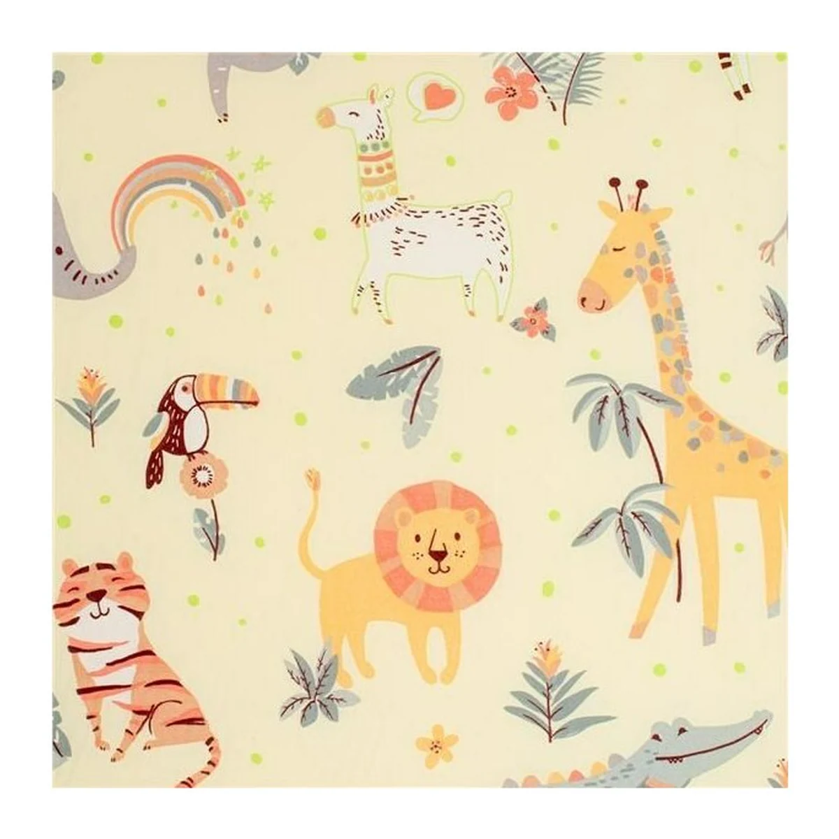 Saltea patut bebe, New Baby, Zoo, Din spuma, Cu husa detasabila, 120x60x5 cm, 0 luni+, Multicolor [2]