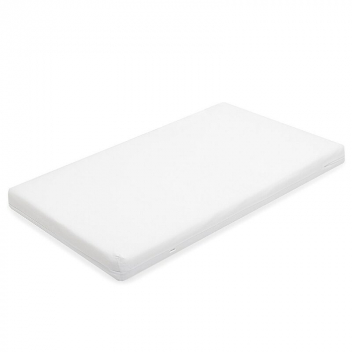 Saltea pentru patut, New Baby, 120x60x7 cm, Cu Aloe Vera, Compozitie Spuma-Cocos, Hipoalergenica si antibacteriana, Cu husa detasabila, Alb [2]