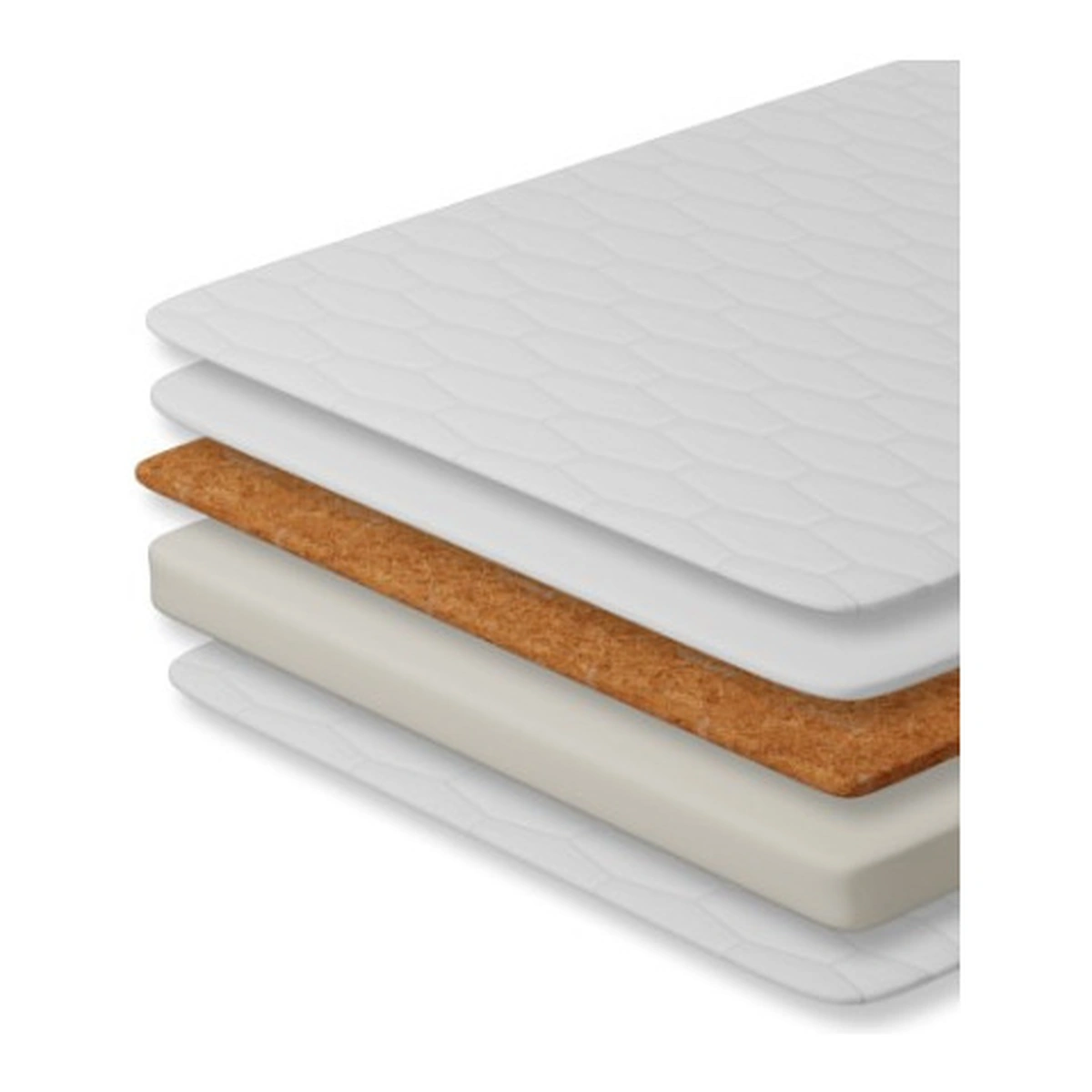 Saltea pentru patut, Petite&Mars, Coco Dream, Cocos-Spuma, Cu husa detasabila, 120x60x8 cm, Alb [2]