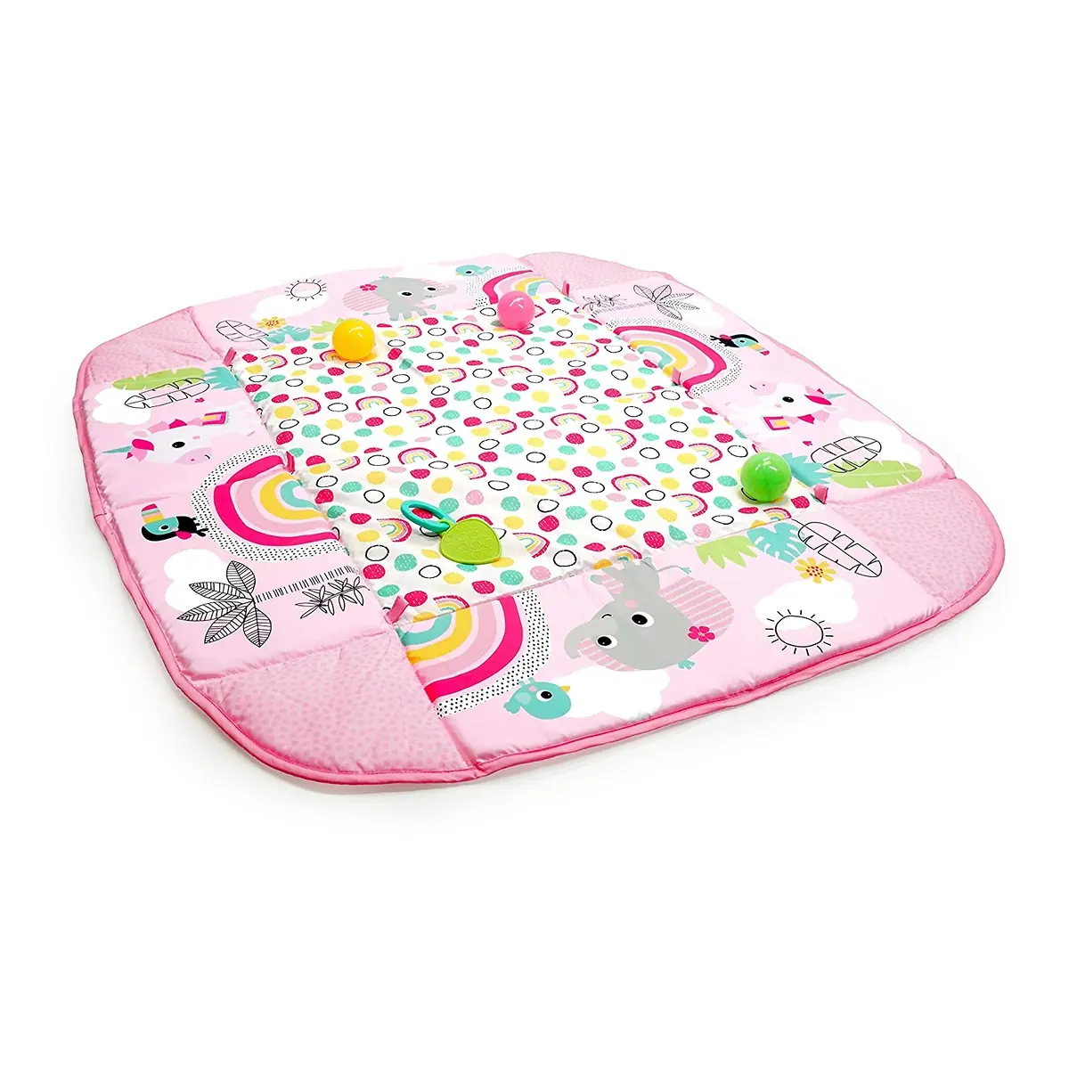 Salteluta de activitati 5 in 1 Gym & Ball Pit Rainbow Tropics [9]