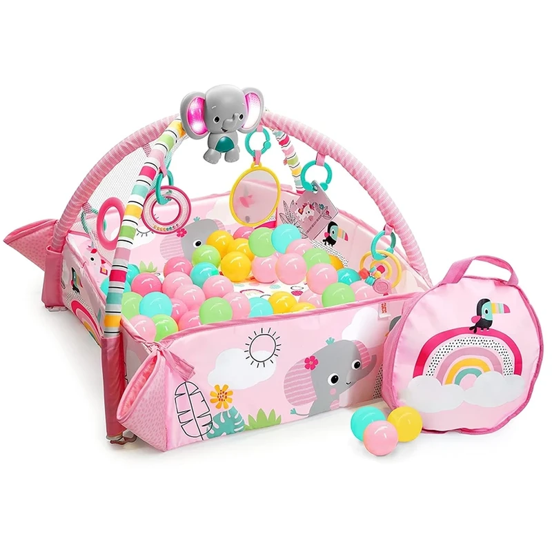 Salteluta de activitati 5 in 1 Gym & Ball Pit Rainbow Tropics [16]
