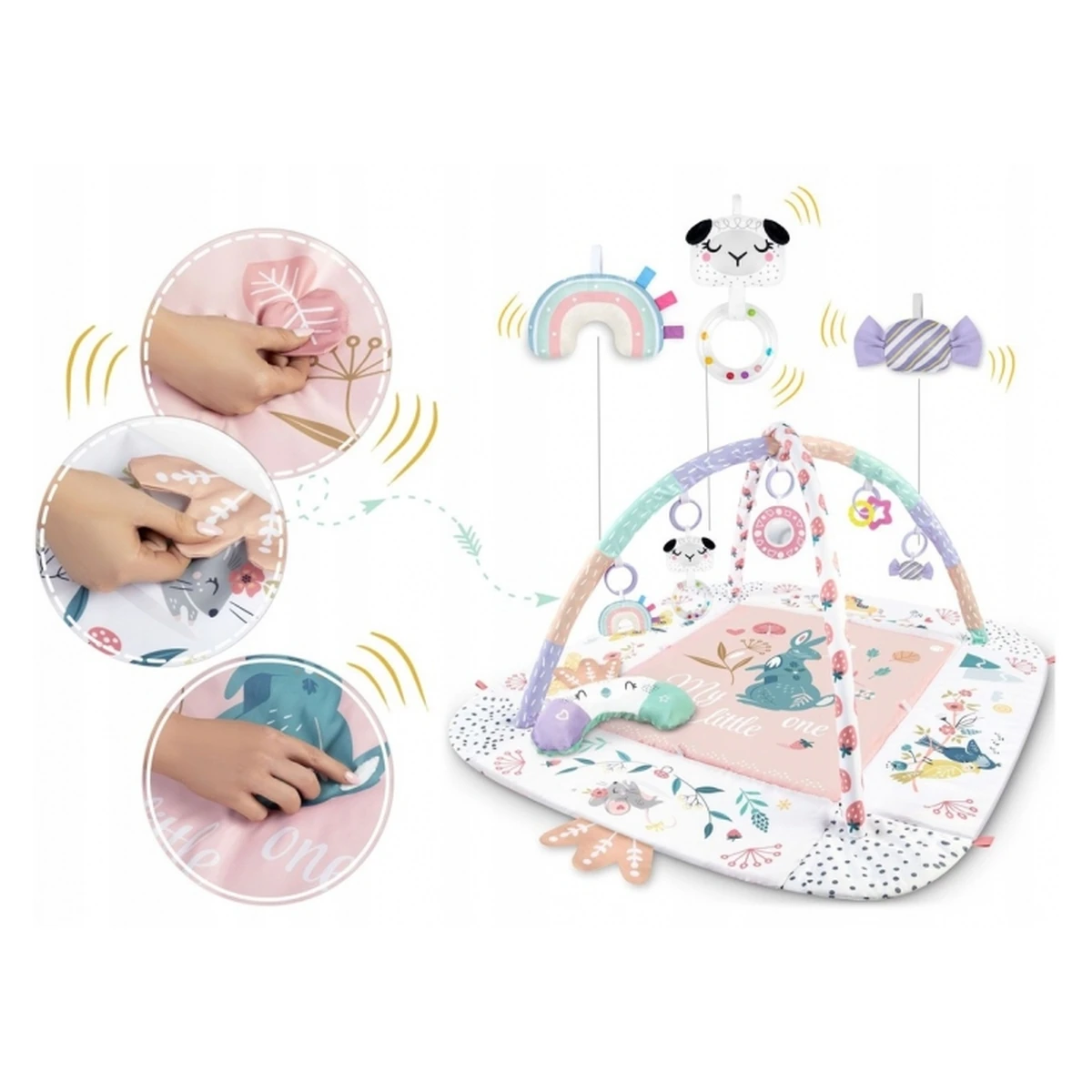 Salteluta de joaca educativa 3 in 1 Nukido - Roz [3]