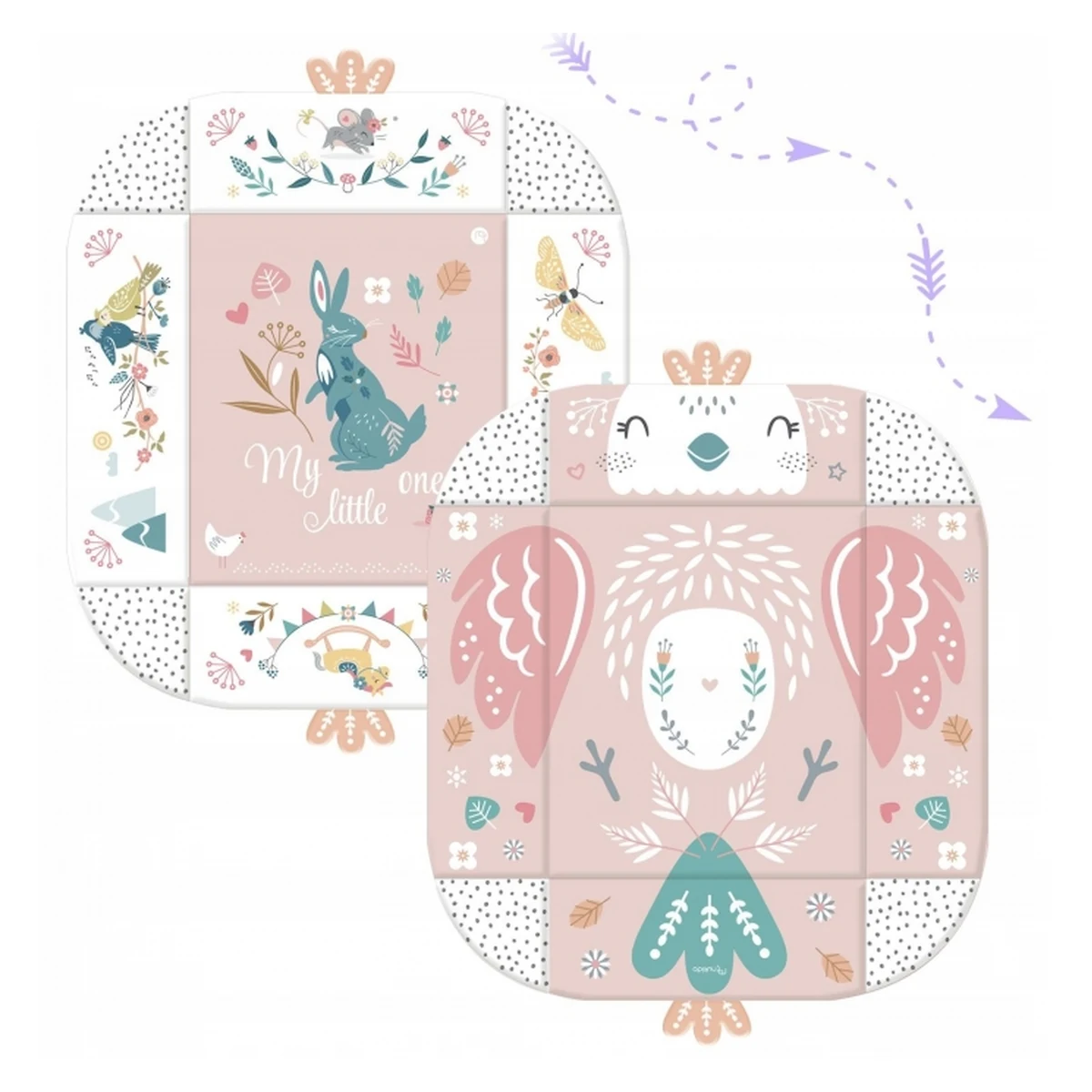 Salteluta de joaca educativa 3 in 1 Nukido - Roz [4]