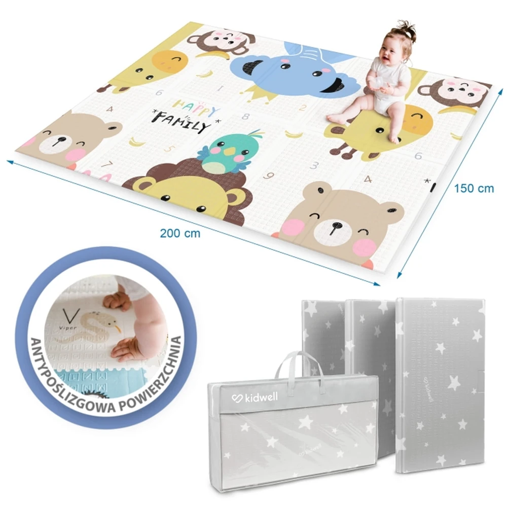 Salteluta de joaca pentru copii 150 x 200 cm Kidwell INDA - Animals [1]