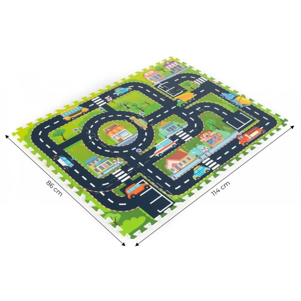Salteluta de joaca tip puzzle, 12 elemente, iPlay - City [5]