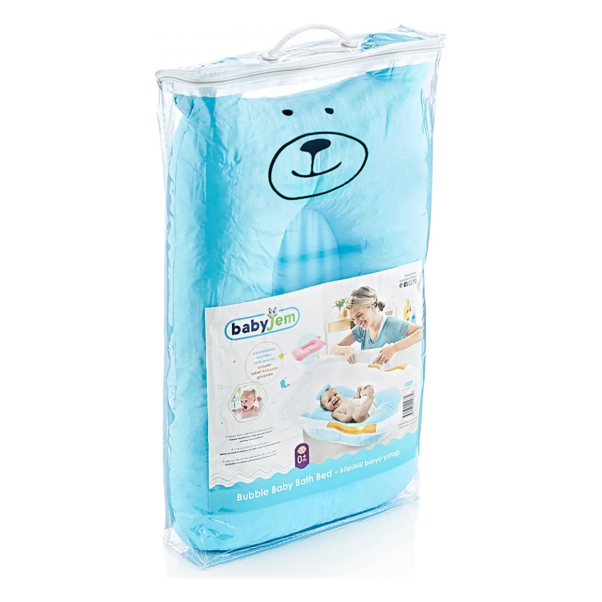 Salteluta suport pentru baita BabyJem, Bleu 0 luni + [4]