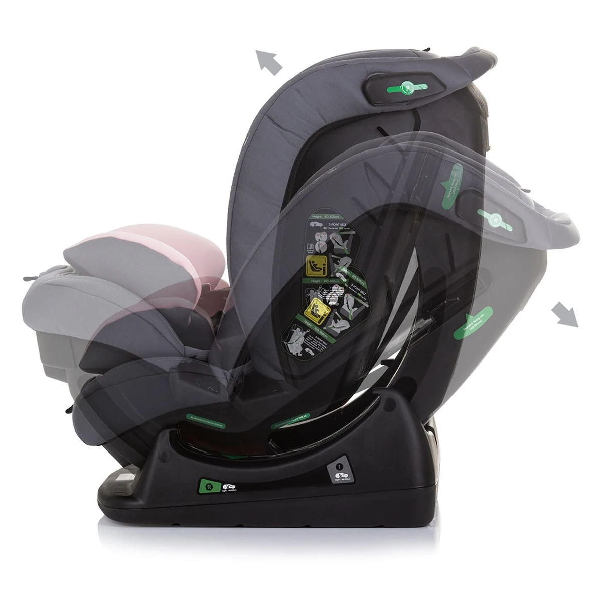 Scaun auto Chipolino Aviato I-Size 40-150 cm flamingo [5]