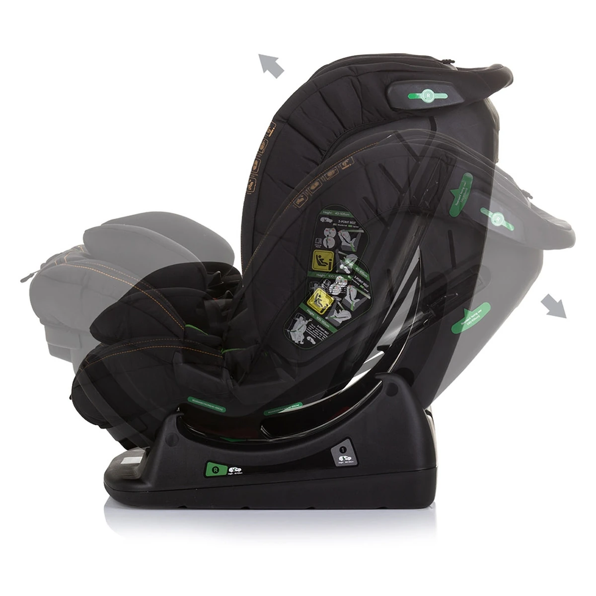 Scaun auto Chipolino Aviato I-Size 40-150 cm, Obsidian [5]