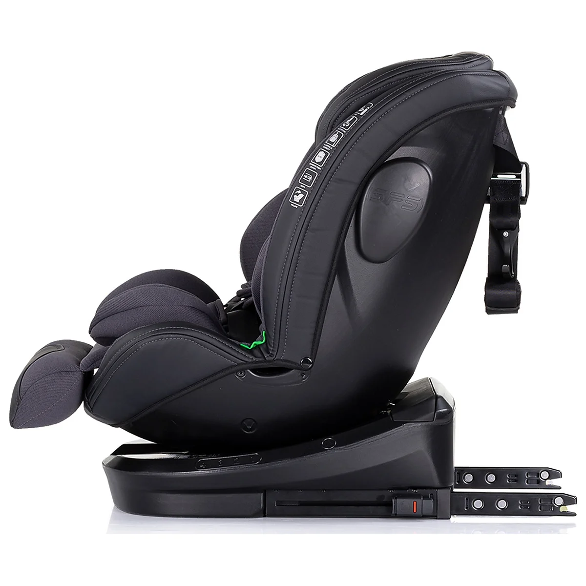 Scaun auto Chipolino Hypnotic I-Size 40-150 cm cu sistem Isofix si sezut rotativ anthracite 12 ani [4]