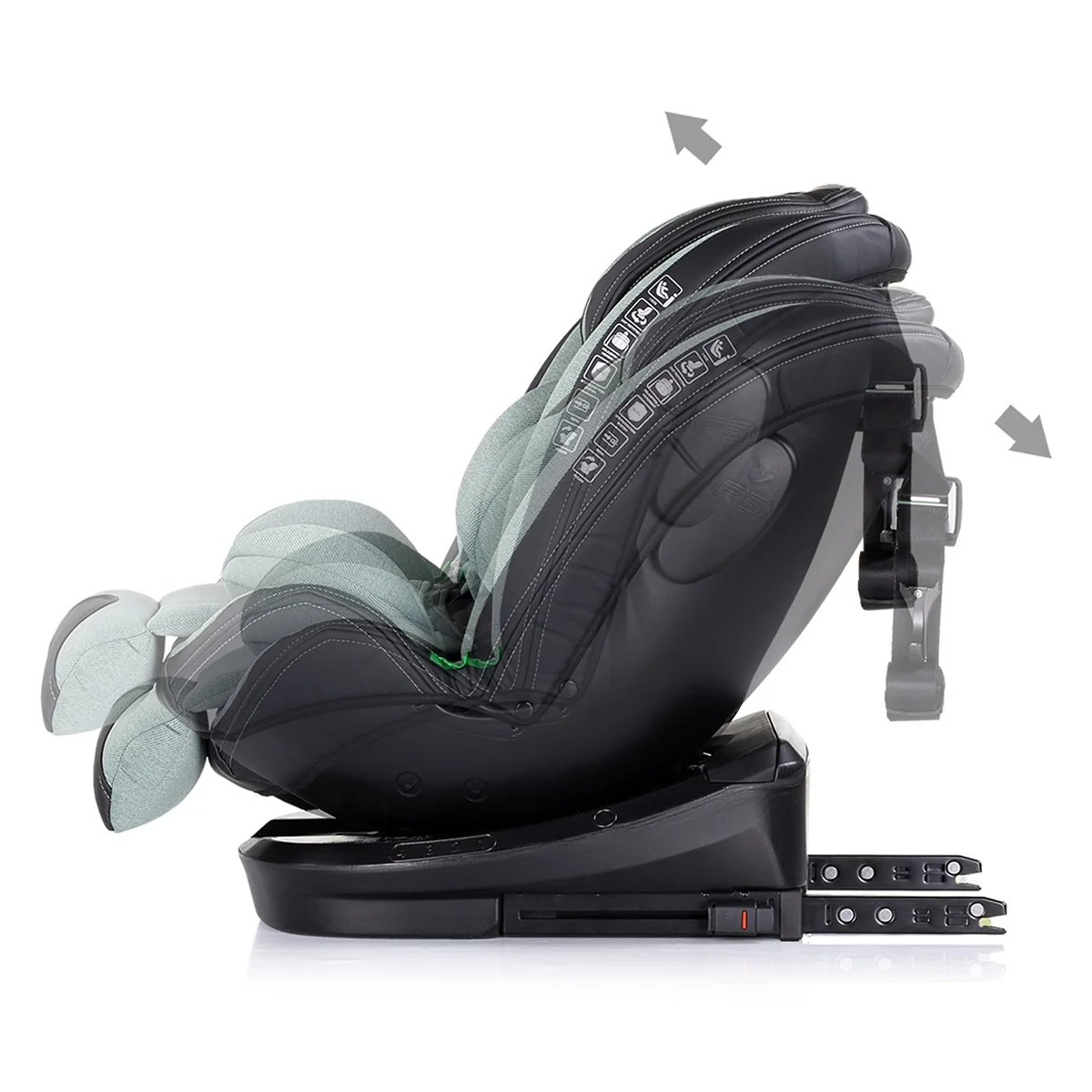 Scaun auto Chipolino Hypnotic I-Size 40-150 cm cu sistem Isofix si sezut rotativ basil [5]