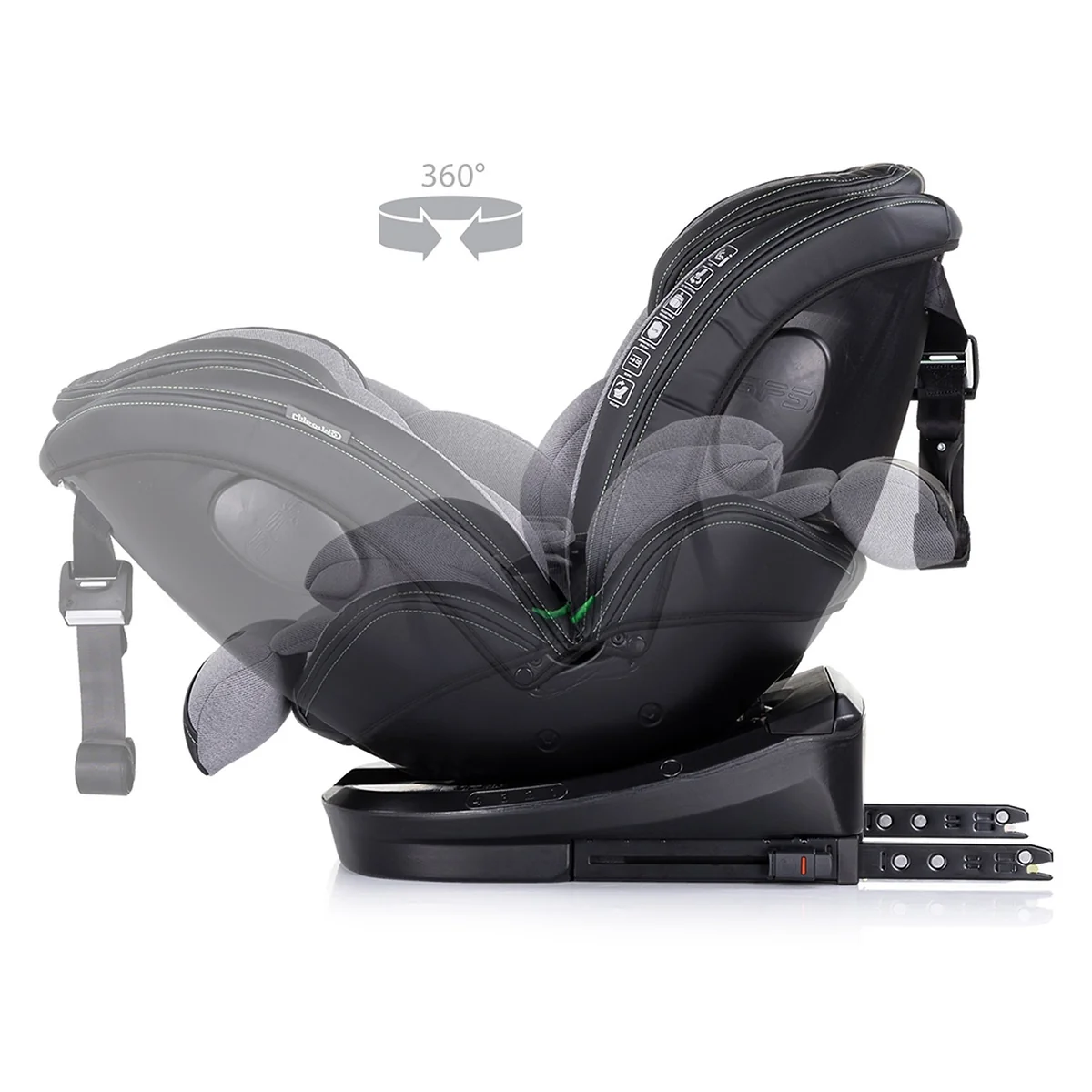 Scaun auto Chipolino Hypnotic I-Size 40-150 cm cu sistem Isofix si sezut rotativ cloud [7]
