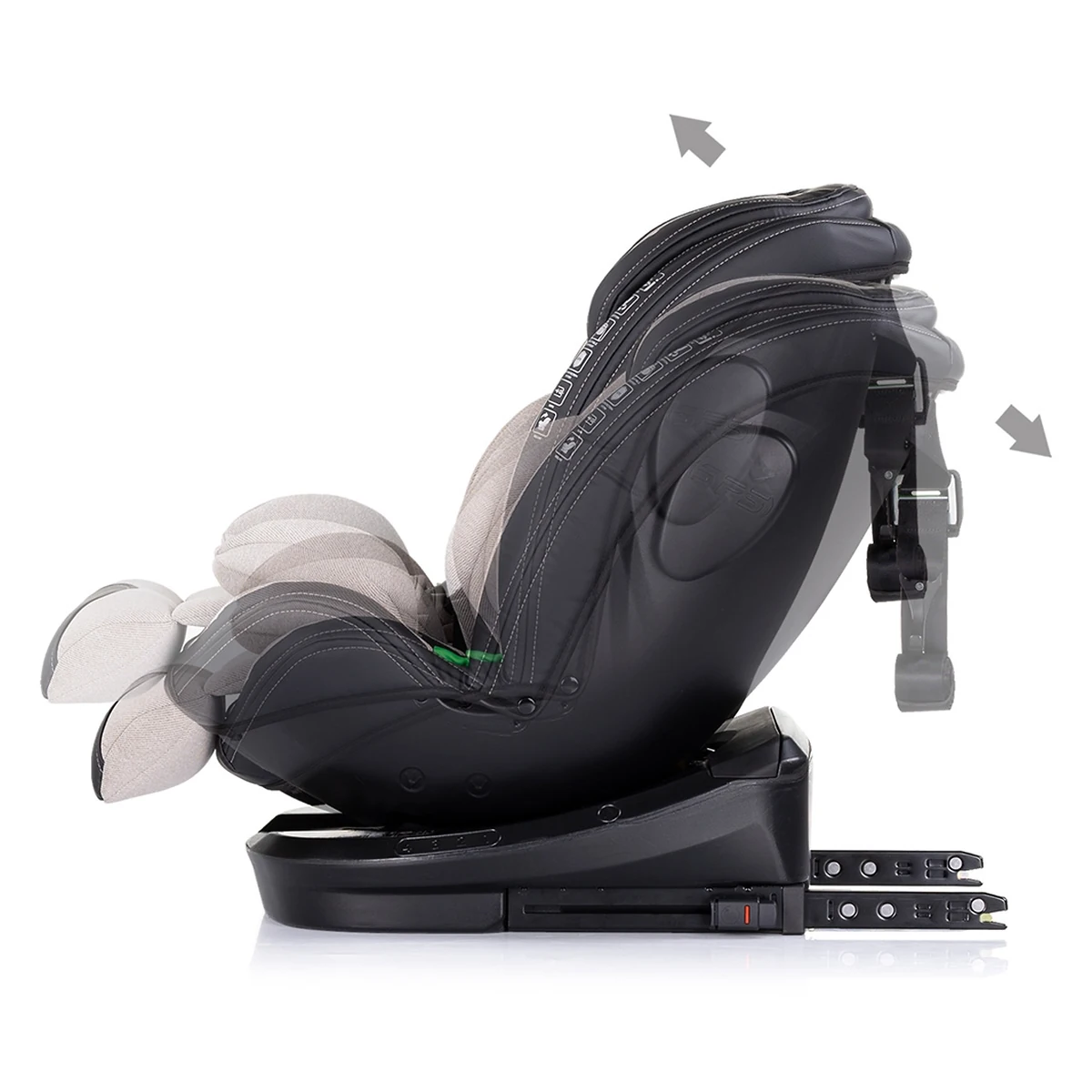 Scaun auto Chipolino Hypnotic I-Size 40-150 cm cu sistem Isofix si sezut rotativ tiramisu [5]