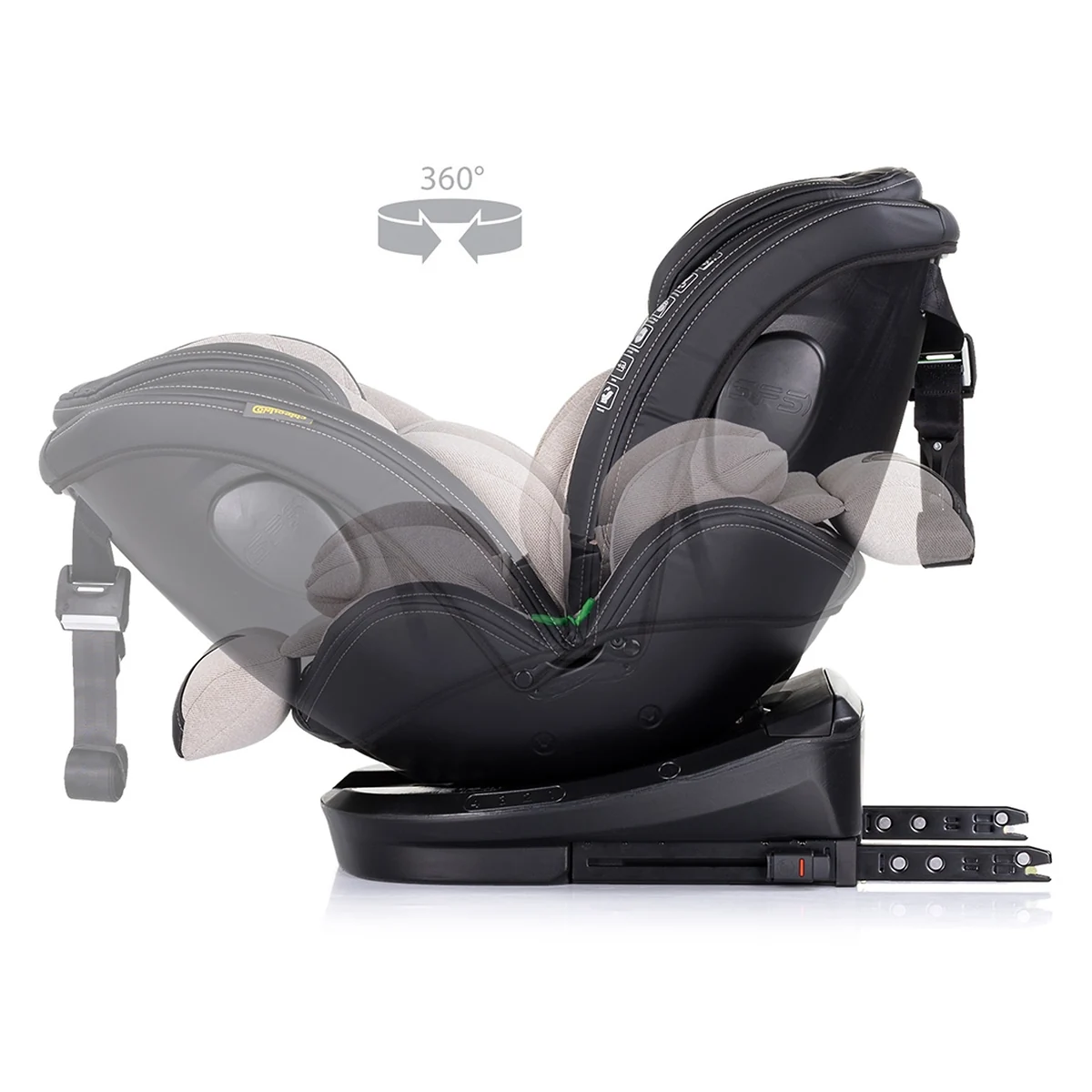 Scaun auto Chipolino Hypnotic I-Size 40-150 cm cu sistem Isofix si sezut rotativ tiramisu [7]
