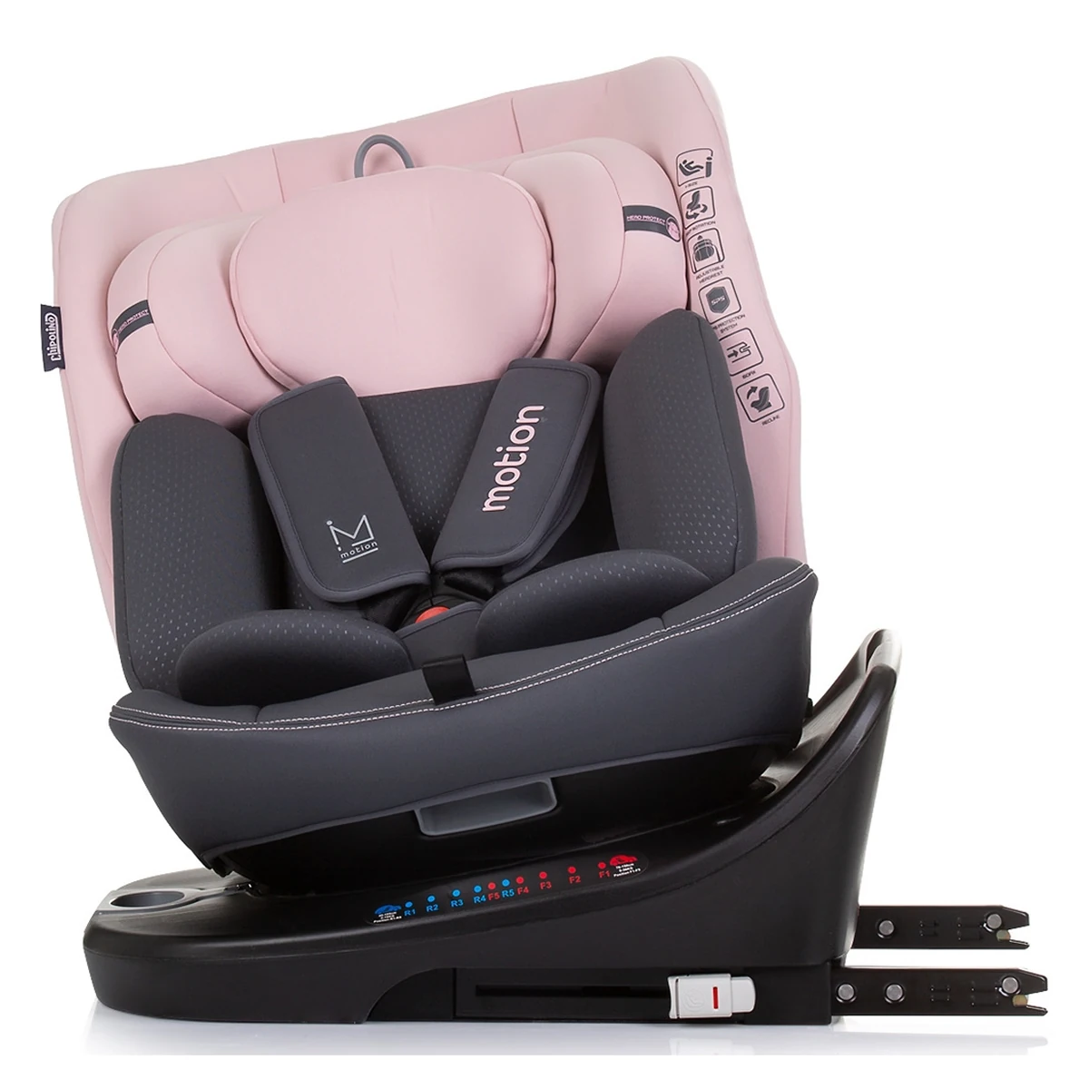 Scaun auto Chipolino Motion I-Size 40-150 cm flamingo cu sistem Isofix [6]