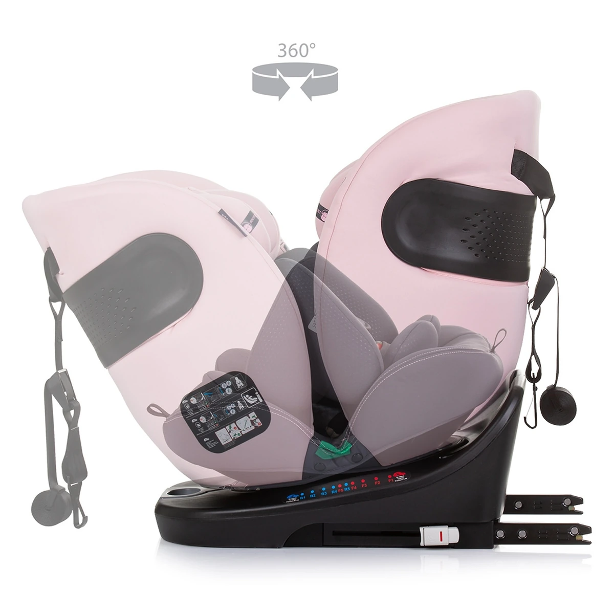 Scaun auto Chipolino Motion I-Size 40-150 cm flamingo cu sistem Isofix [7]