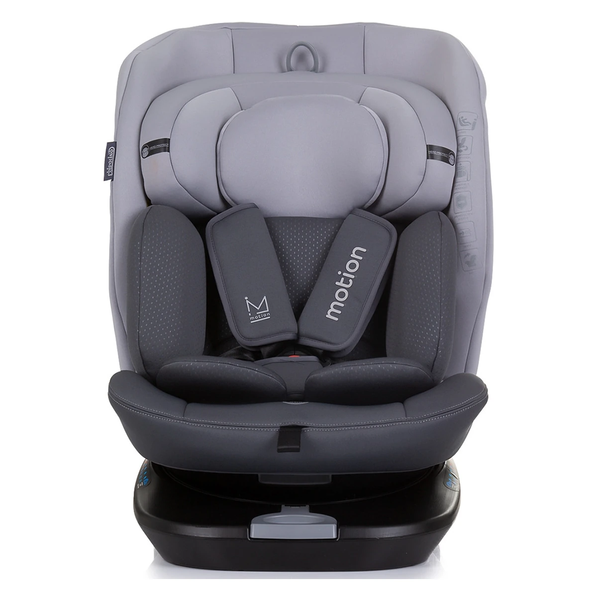 Scaun auto Chipolino Motion I-Size 40-150 cm granite cu sistem Isofix [2]