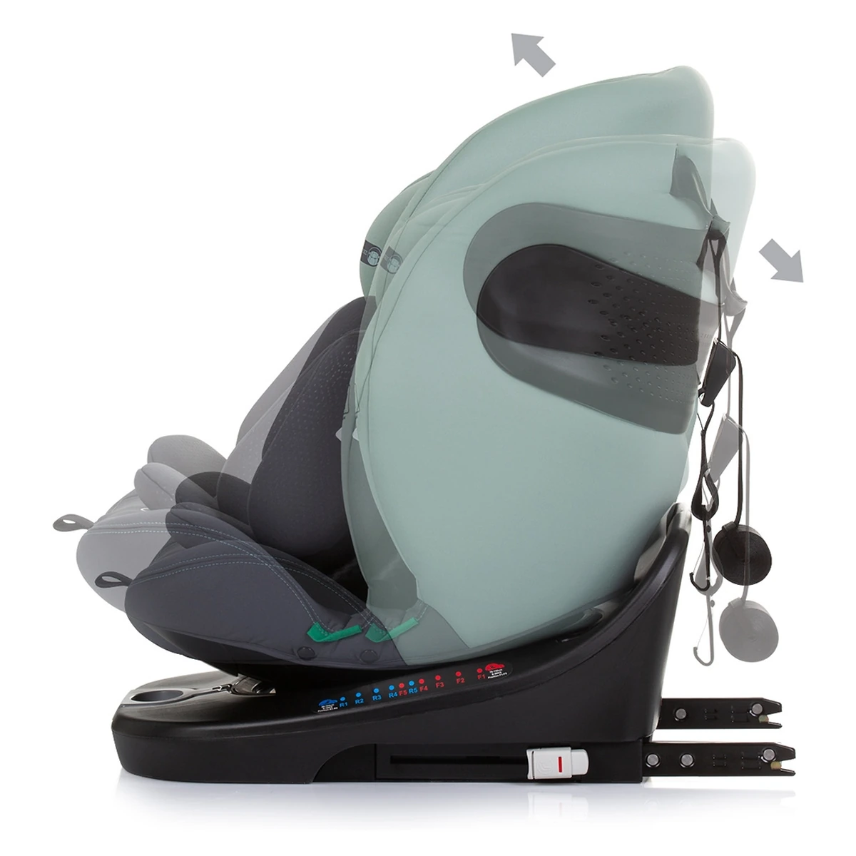 Scaun auto Chipolino Motion I-Size 40-150 cm pastel green cu sistem Isofix [5]