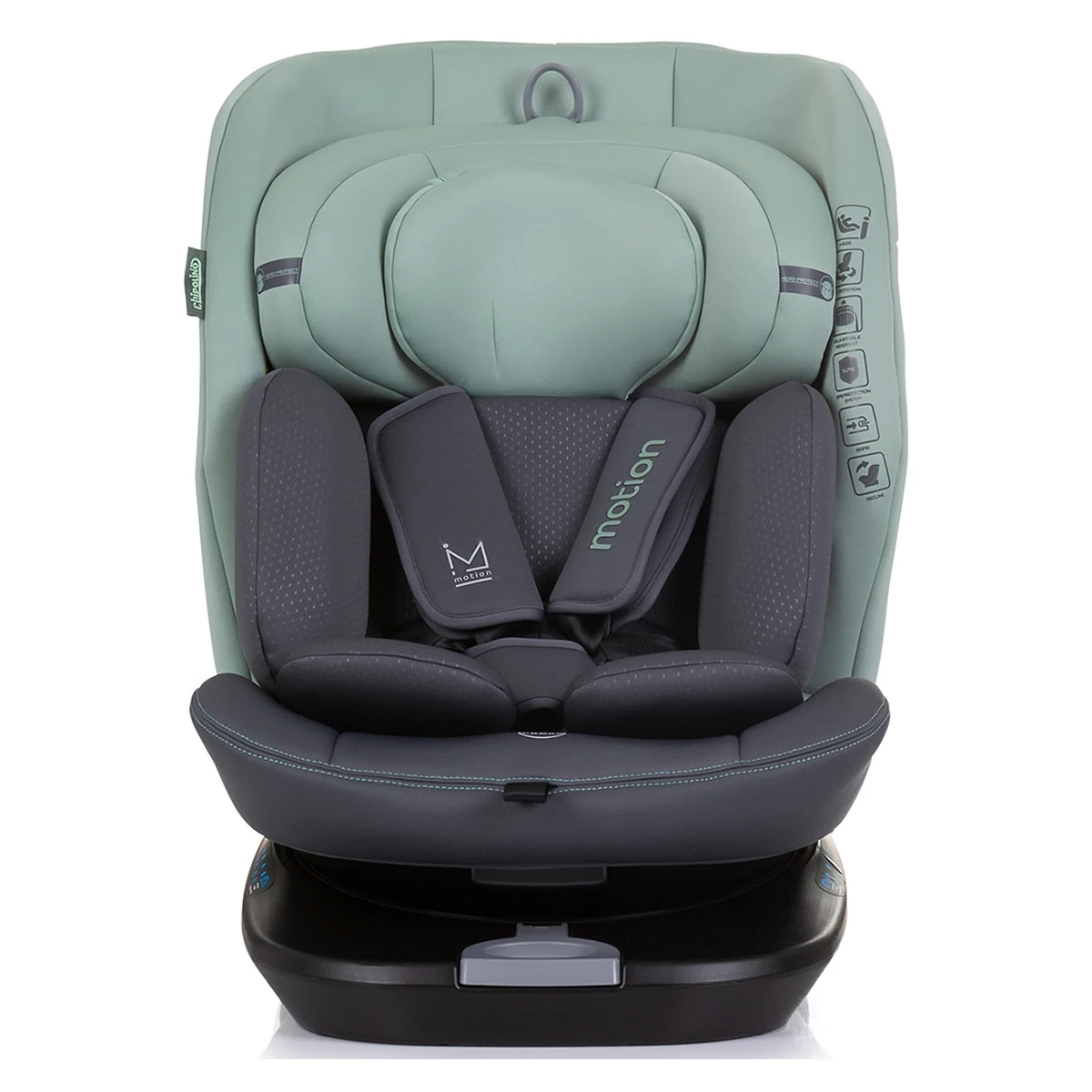 Scaun auto Chipolino Motion I-Size 40-150 cm pastel green cu sistem Isofix [2]