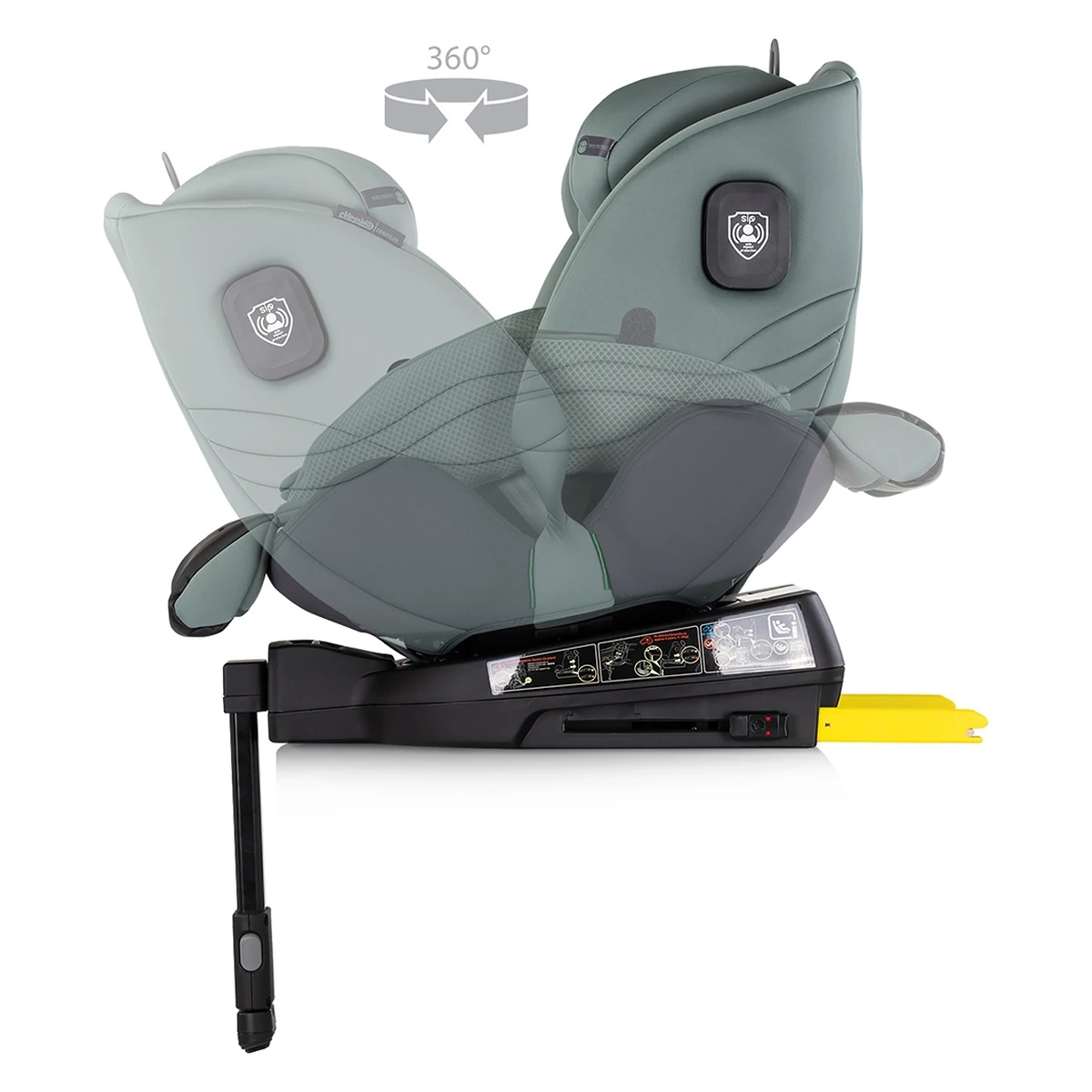 Scaun auto Chipolino Premium I-Size 40-150 cm cu sistem Isofix, Basil [7]