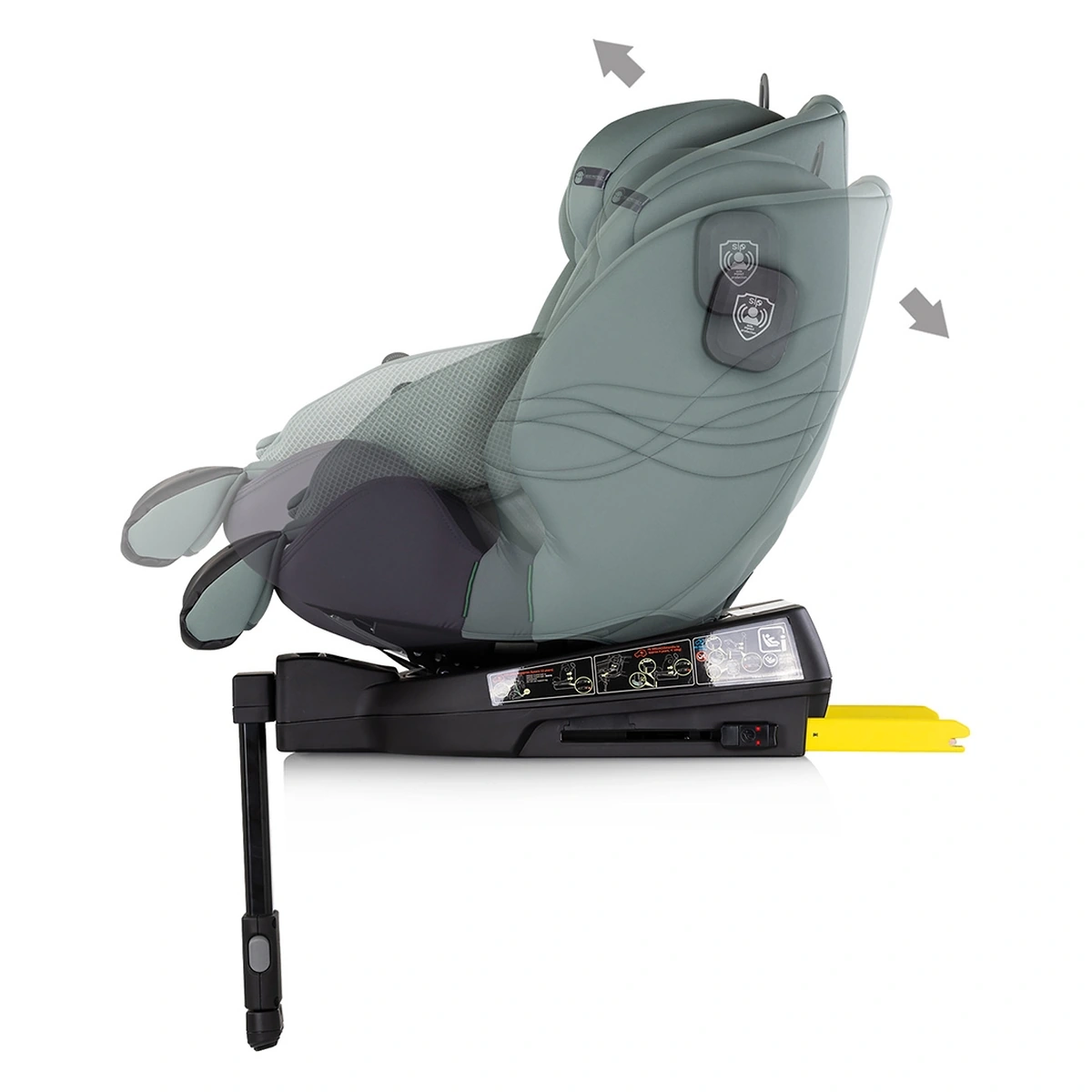 Scaun auto Chipolino Premium I-Size 40-150 cm cu sistem Isofix, Basil [5]