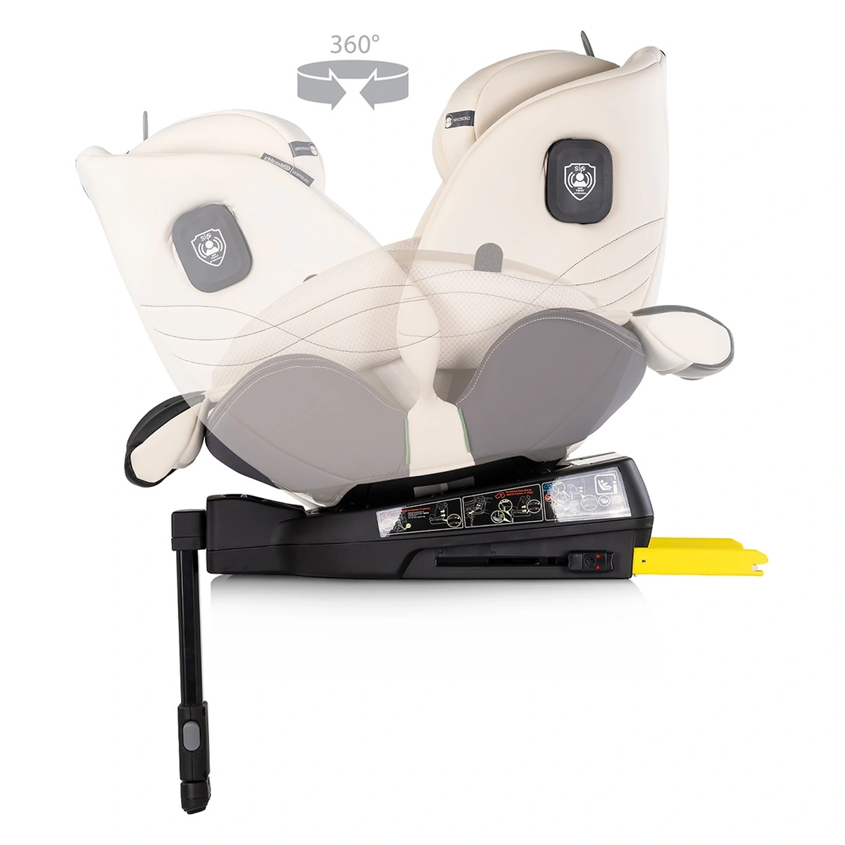 Scaun auto Chipolino Premium I-Size 40-150 cm cu sistem Isofix, Biscotta - Bej [7]