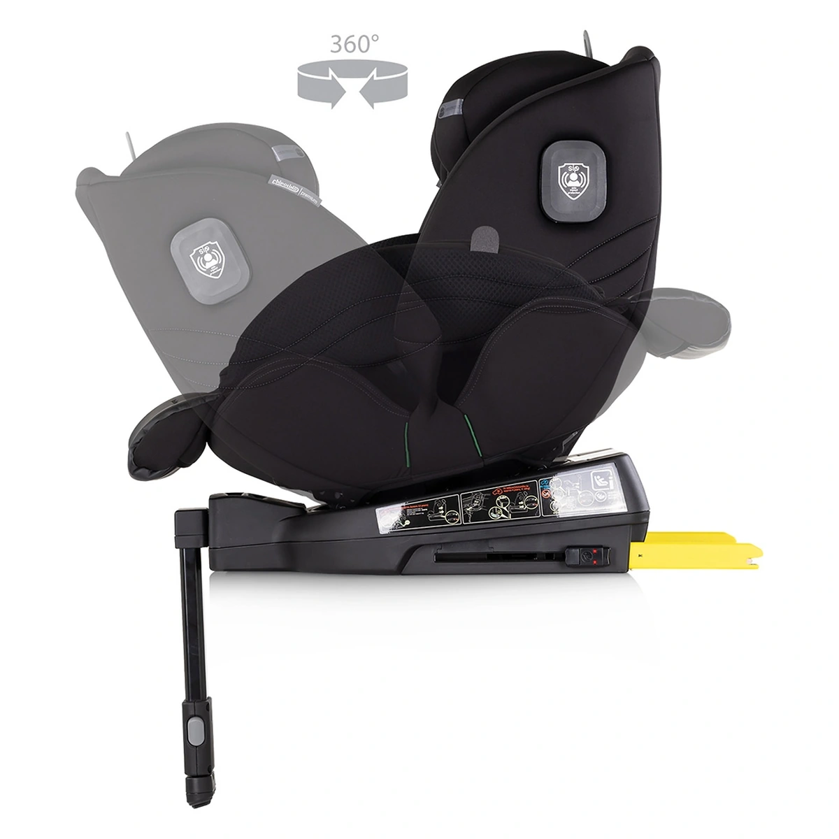 Scaun auto Chipolino Premium I-Size 40-150 cm cu sistem Isofix, Blackberry - Negru [7]