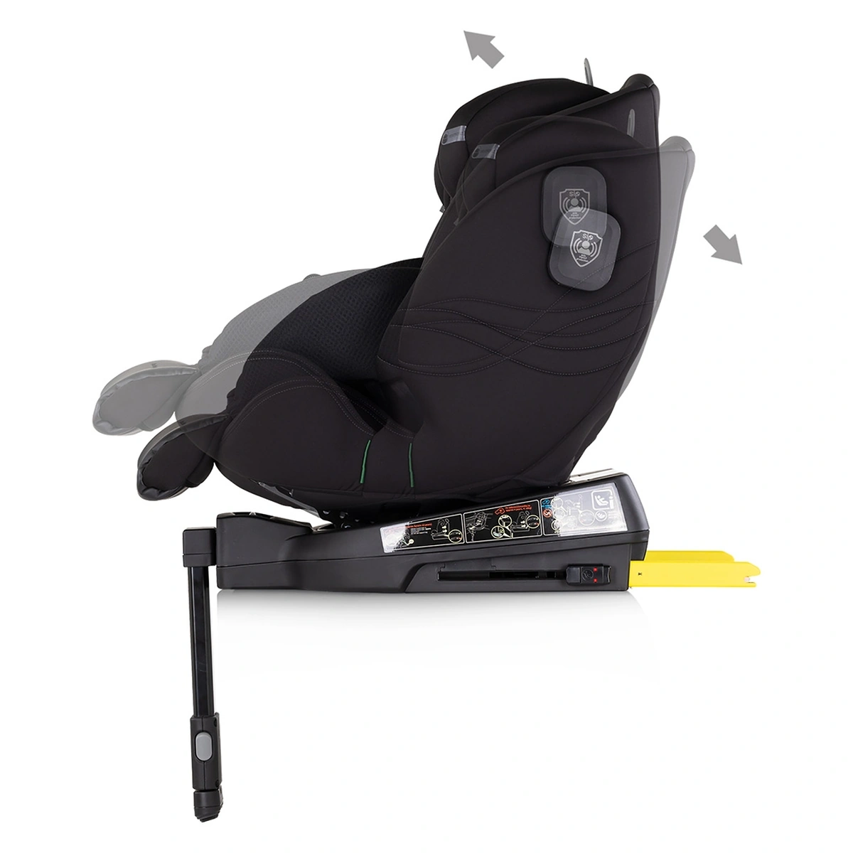 Scaun auto Chipolino Premium I-Size 40-150 cm cu sistem Isofix, Blackberry - Negru [5]