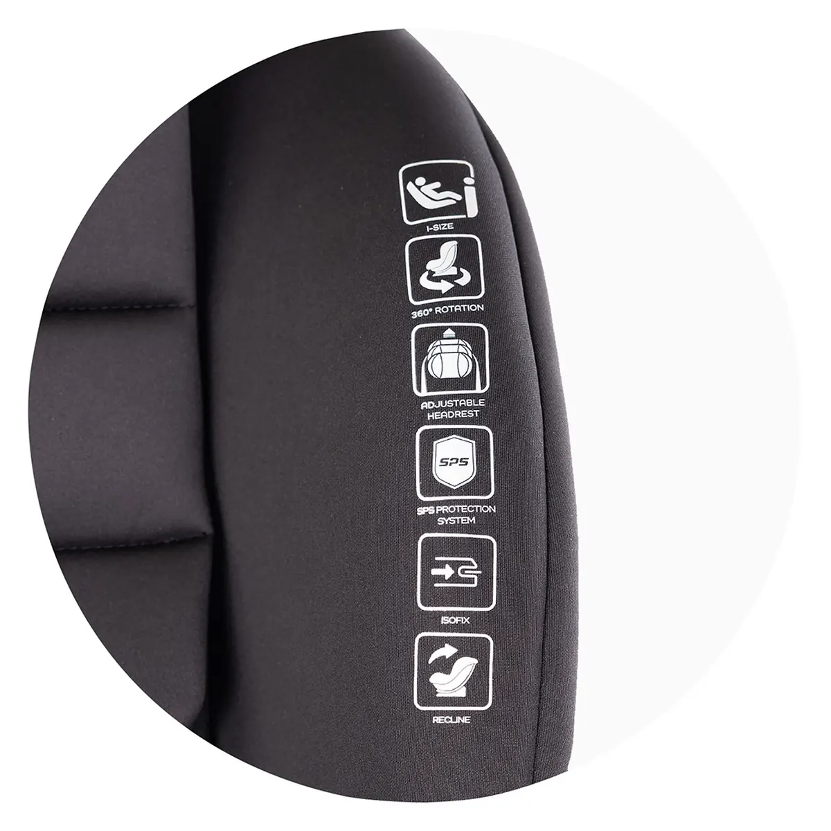 Scaun auto Chipolino Premium I-Size 40-150 cm cu sistem Isofix, Blackberry - Negru [12]