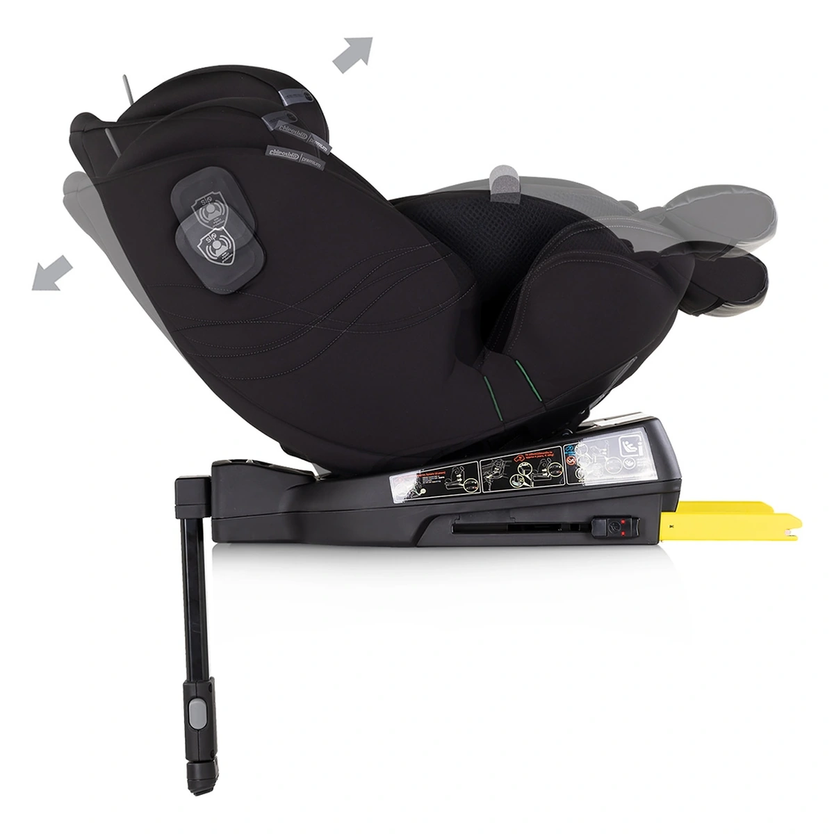 Scaun auto Chipolino Premium I-Size 40-150 cm cu sistem Isofix, Blackberry - Negru [8]
