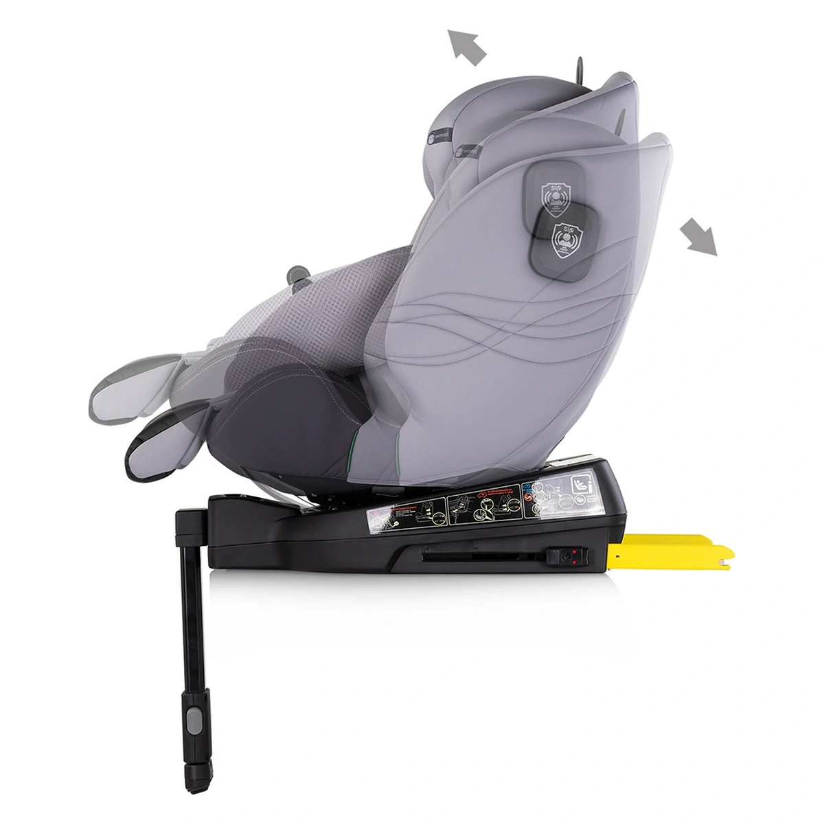 Scaun auto Chipolino Premium I-Size 40-150 cm cu sistem Isofix, Cloud - Gri [5]