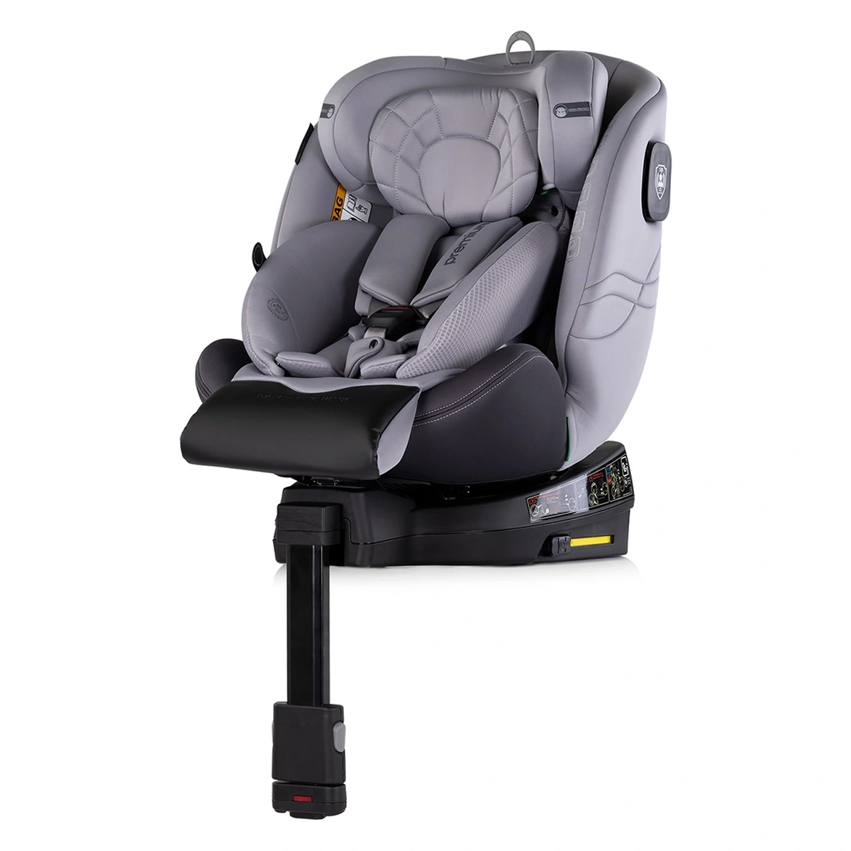 Scaun auto Chipolino Premium I-Size 40-150 cm cu sistem Isofix, Cloud - Gri [2]