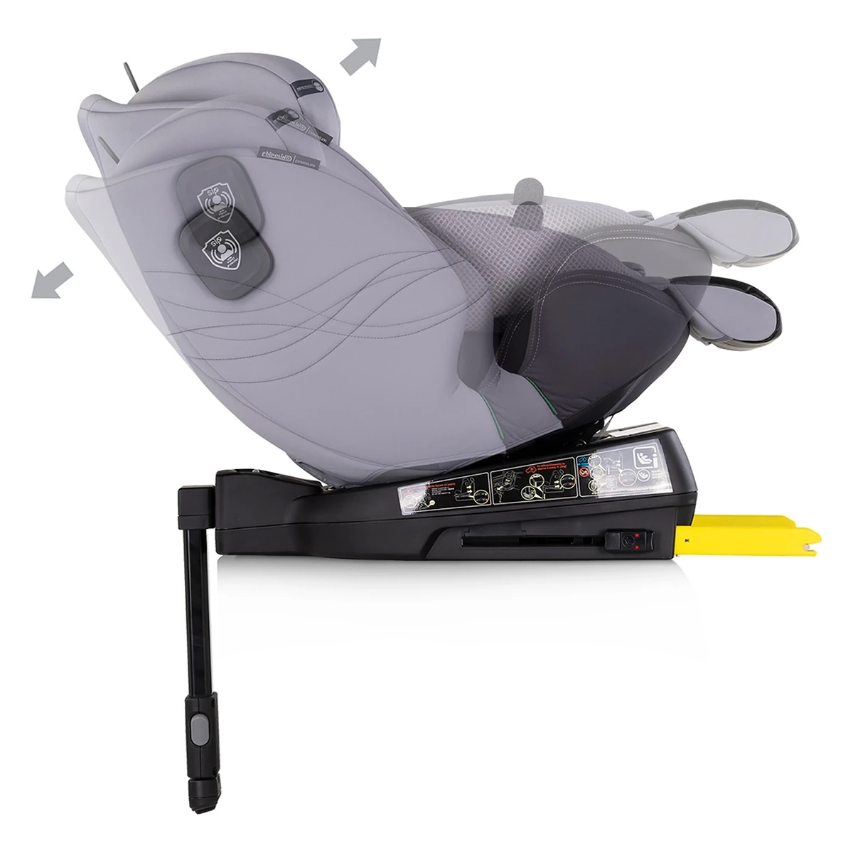 Scaun auto Chipolino Premium I-Size 40-150 cm cu sistem Isofix, Cloud - Gri [8]