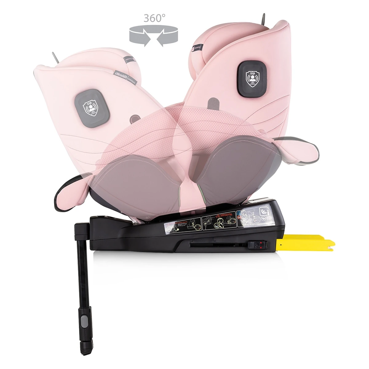 Scaun auto Chipolino Premium I-Size 40-150 cm cu sistem Isofix, Pink marshmallow - Roz [7]
