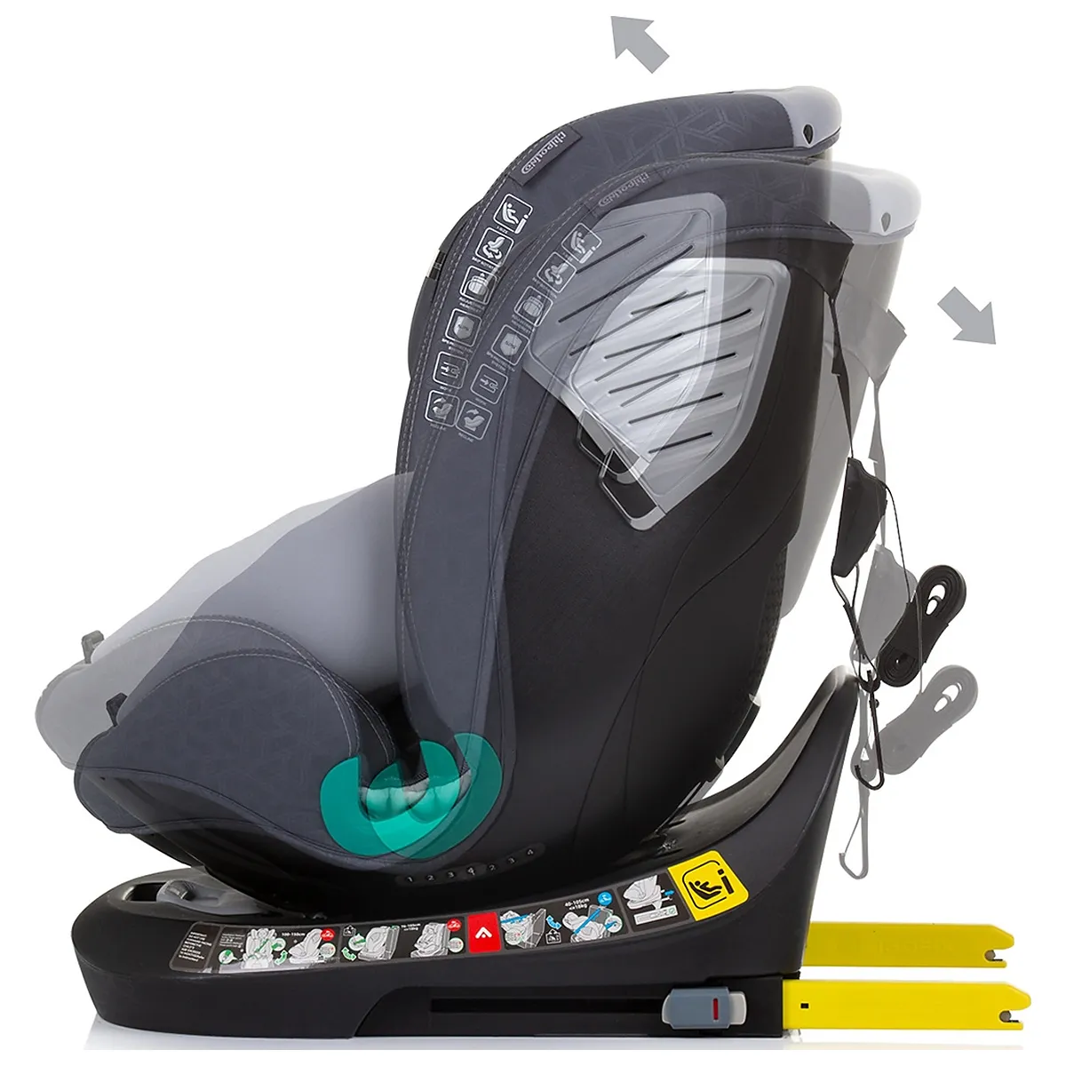 Scaun auto Chipolino Supreme I-Size 40-150 cm cu sistem Isofix granite 12 ani [5]